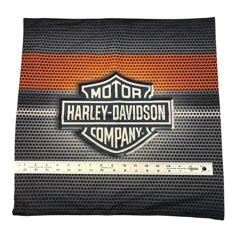 Pair of Harley Davidson Logo Throw Pillow Covers with Zip Enclosure 19